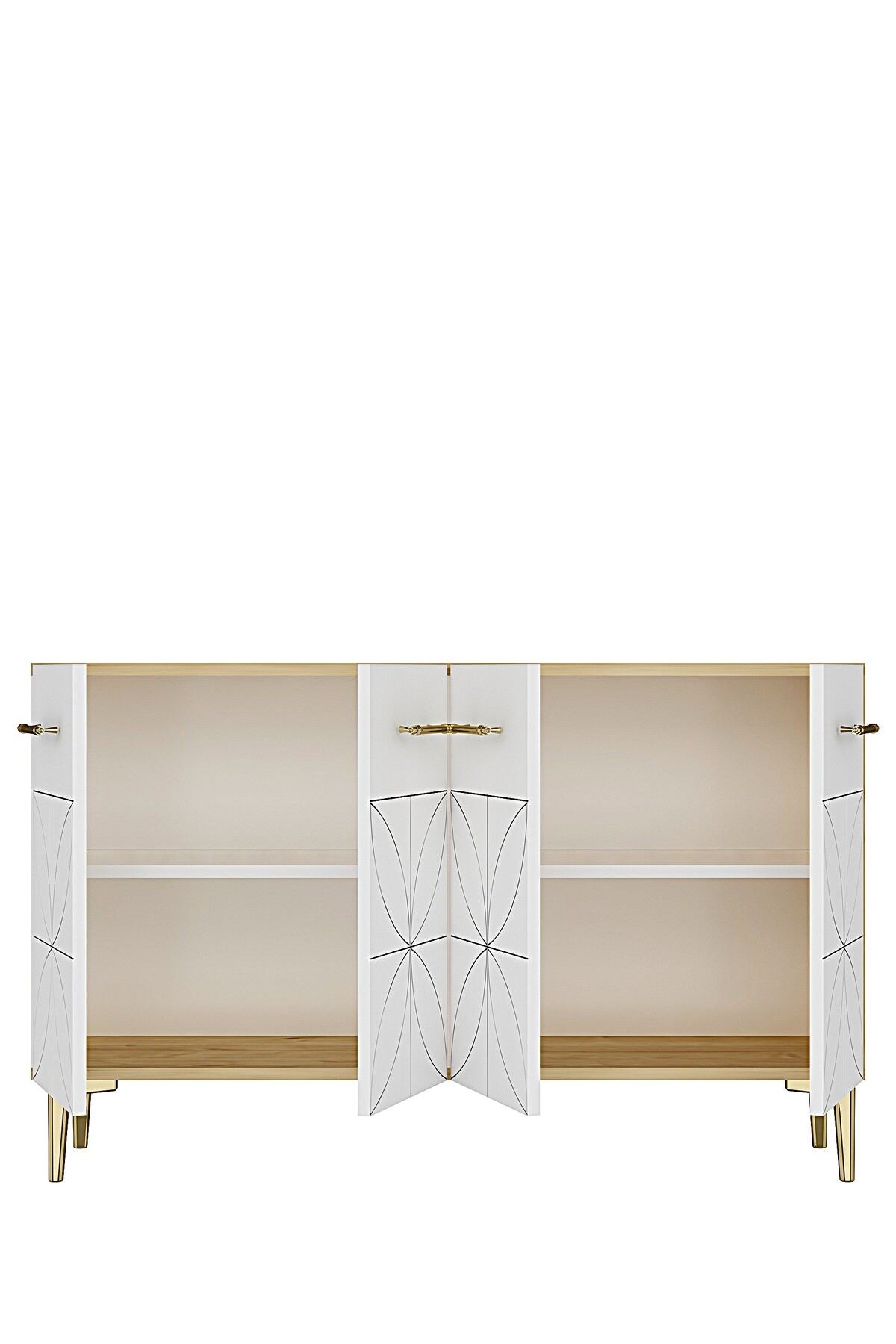 Κονσόλα Μπουφές 120x75x32 εκ Δρυς Sapphire / Λευκό 555CHM1551