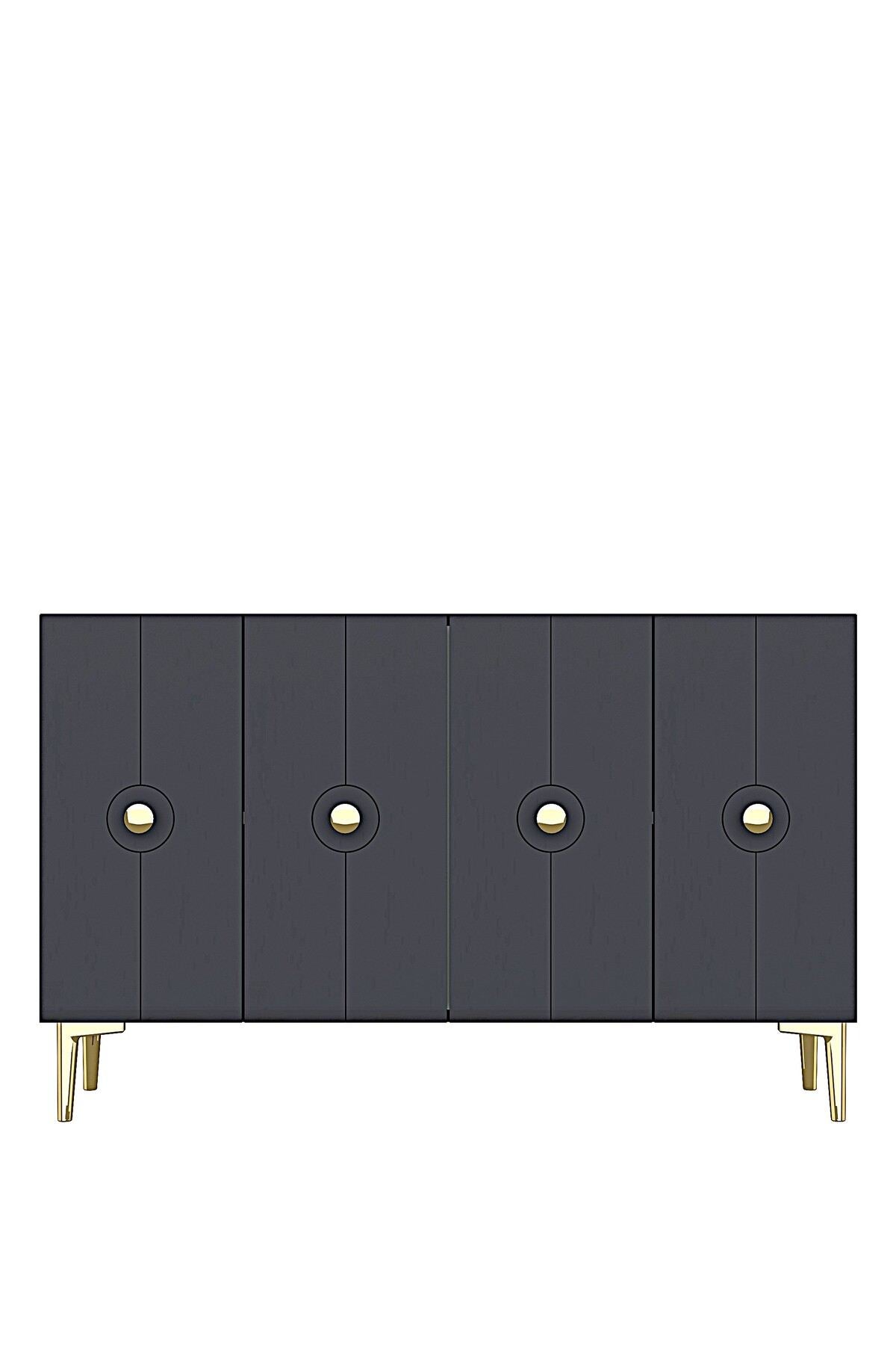 Κονσόλα Μπουφές 120x75x32 εκ Ανθρακί 555CHM1552