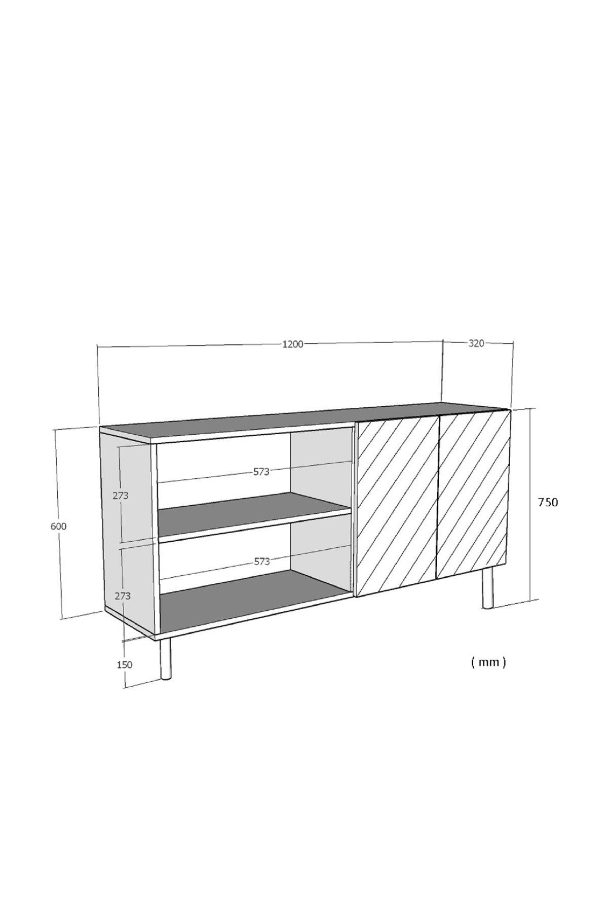 Κονσόλα Μπουφές 120x75x32 εκ Λευκό 555CHM1553