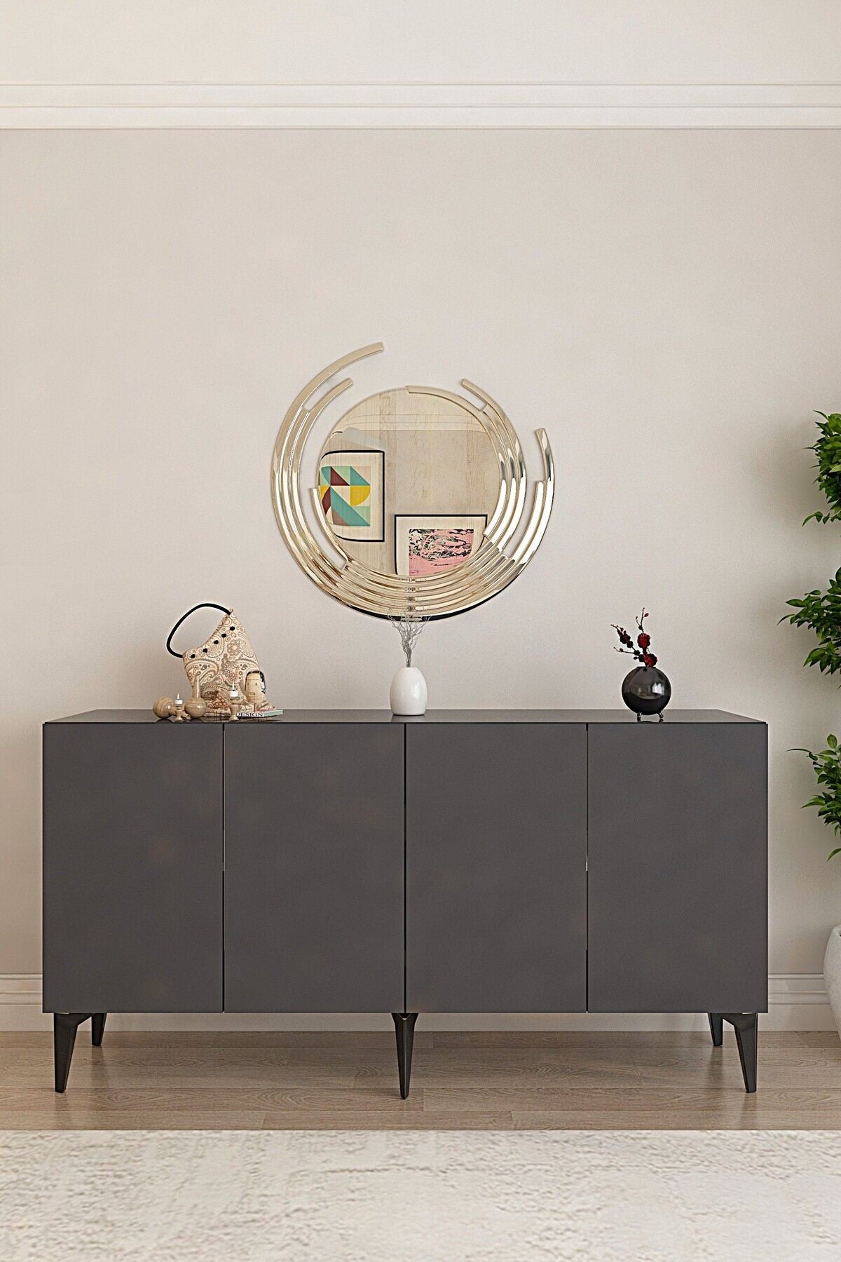 Κονσόλα Μπουφές 125x75x32 εκ Ανθρακί 555CHM1556