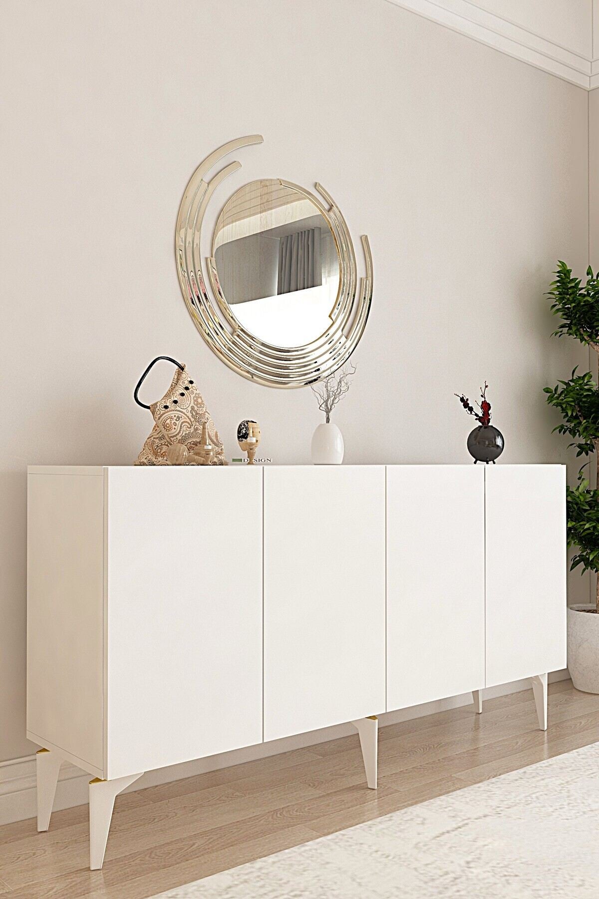 Κονσόλα Μπουφές 125x75x32 εκ Λευκό 555CHM1557