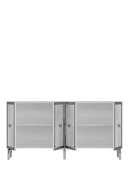 Κονσόλα Μπουφές 125x75x32 εκ Λευκό / Ασημί 555CHM1562