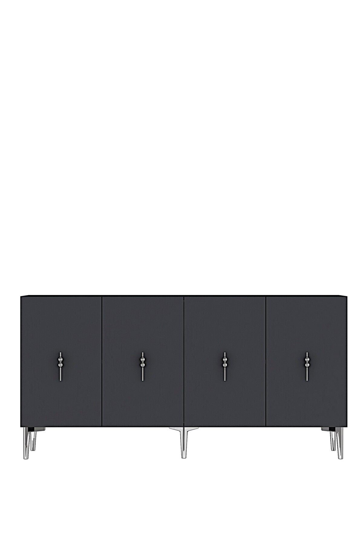 Κονσόλα Μπουφές 125x75x32 εκ Ανθρακί / Ασημί 555CHM1566