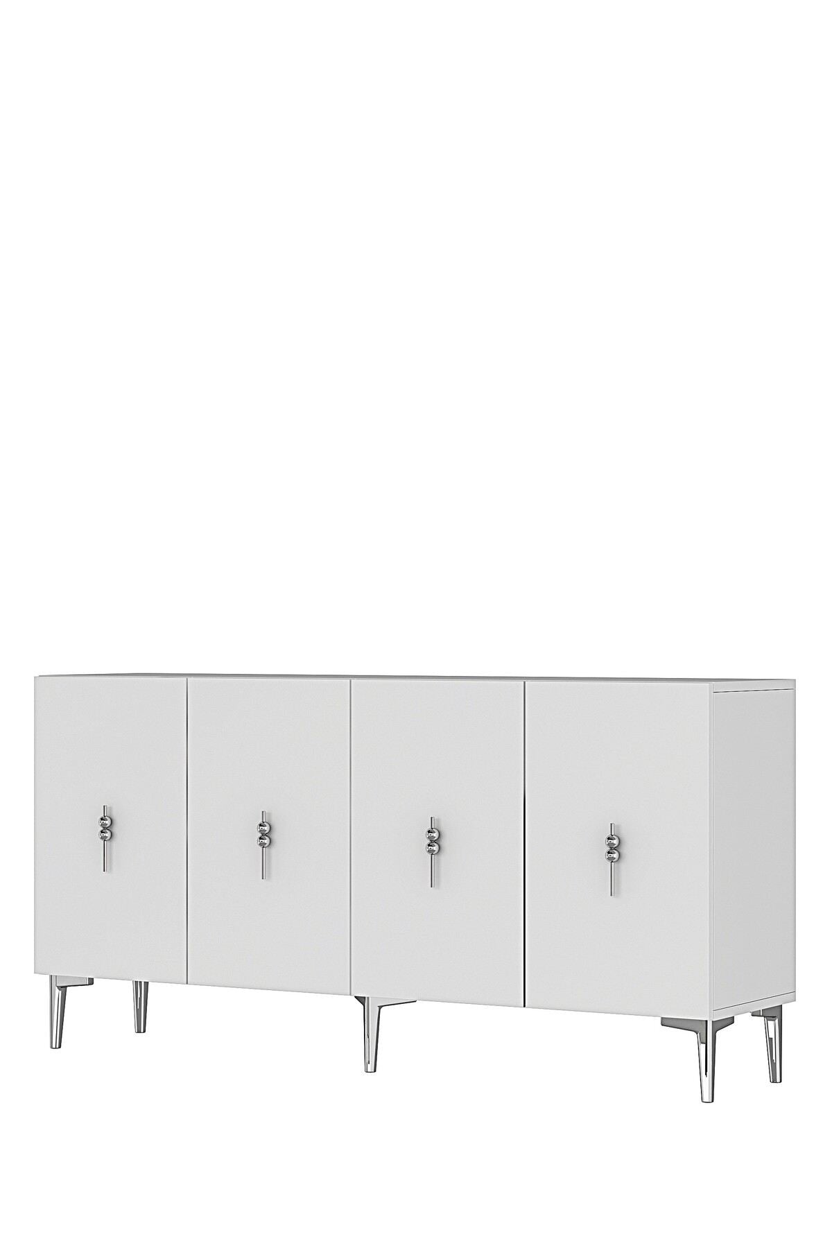 Κονσόλα Μπουφές 125x75x32 εκ Λευκό / Ασημί 555CHM1568