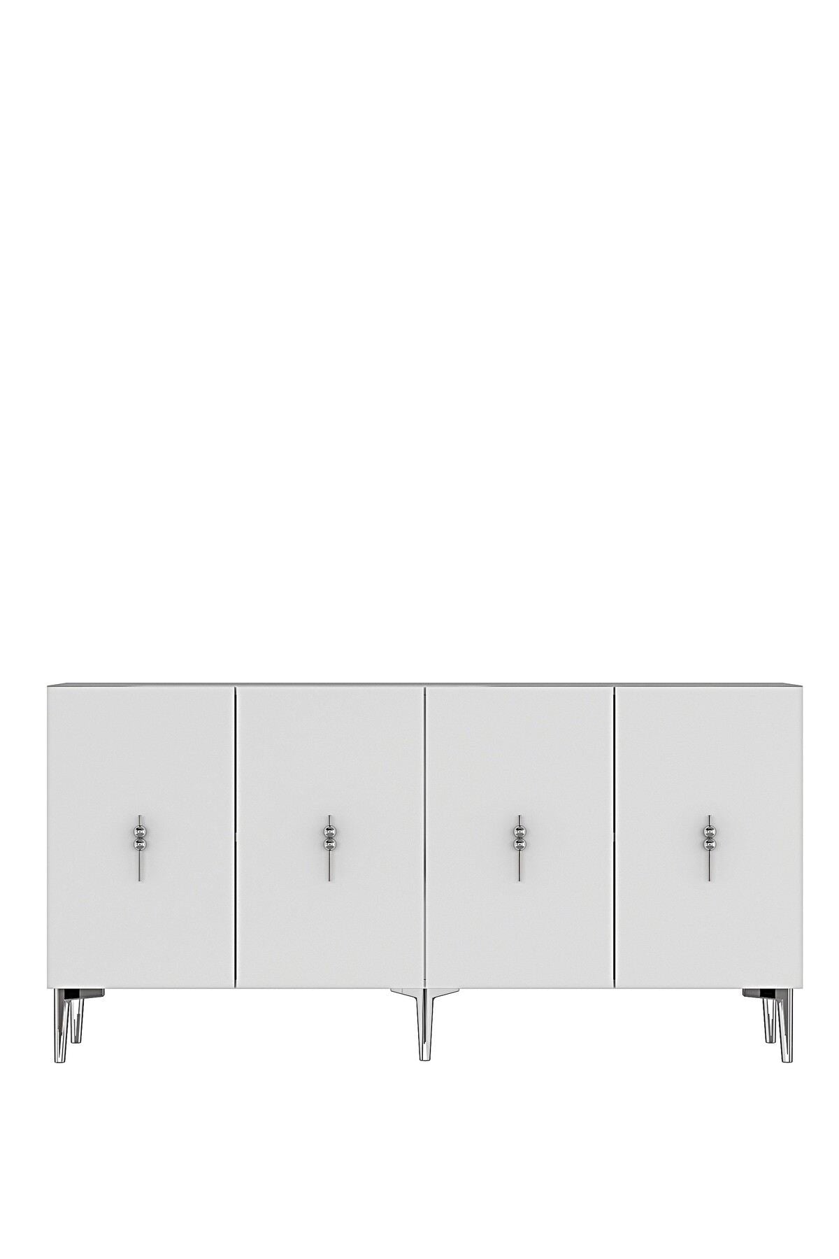 Κονσόλα Μπουφές 125x75x32 εκ Λευκό / Ασημί 555CHM1568