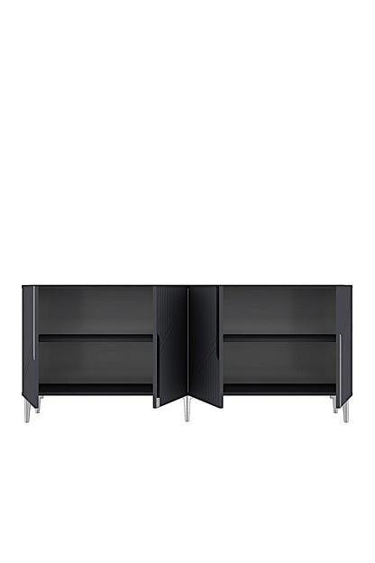 Κονσόλα Μπουφές 125x75x32 εκ Ανθρακί / Ασημί 555CHM1572