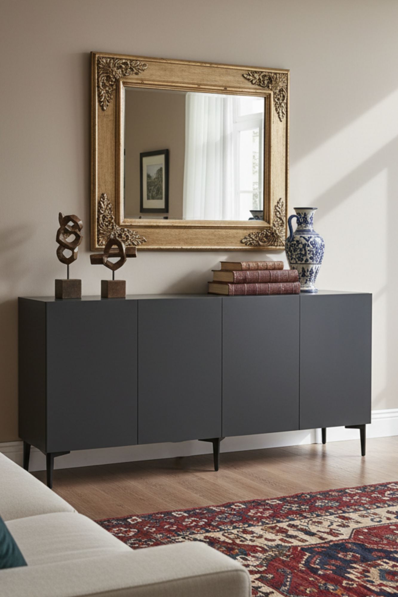 Κονσόλα Μπουφές 150x75x32 εκ Ανθρακί 555CHM1597