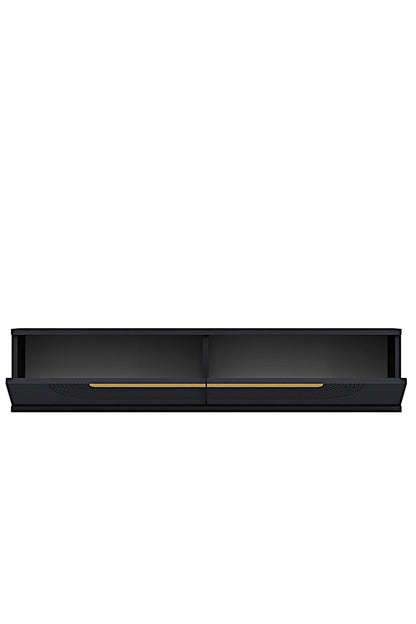 Συρταριέρα 120x25.5x29.6 εκ Ανθρακί / Χρυσό 555CHM1600