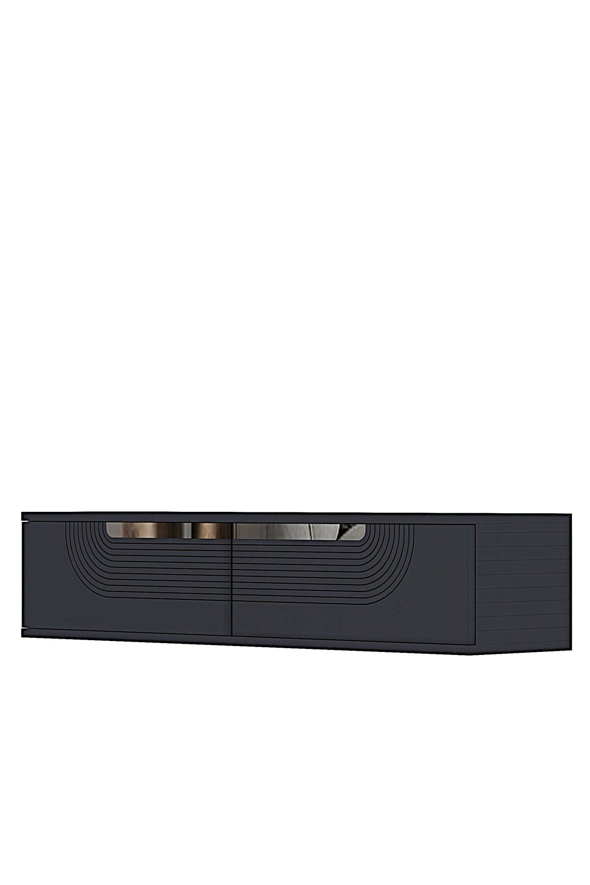 Συρταριέρα 120x25.5x29.6 εκ Ανθρακί / Ασημί 555CHM1601