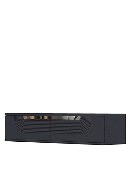 Συρταριέρα 120x25.5x29.6 εκ Ανθρακί / Ασημί 555CHM1601