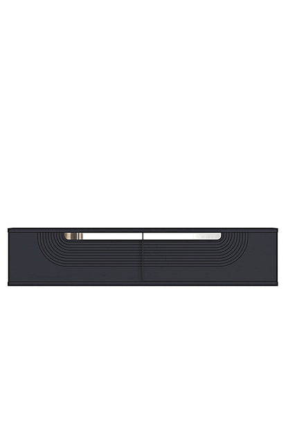 Συρταριέρα 120x25.5x29.6 εκ Ανθρακί / Ασημί 555CHM1601