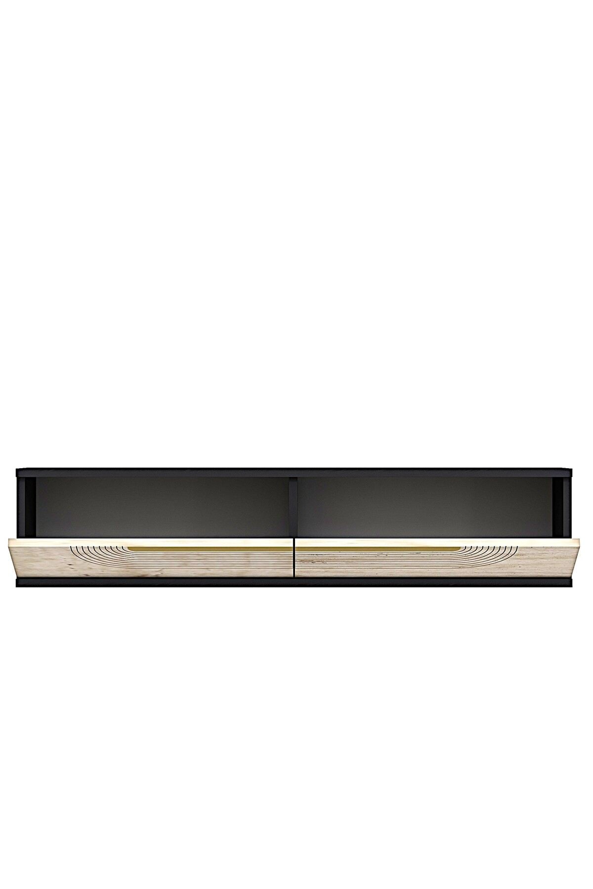 Συρταριέρα 120x25.5x29.6 εκ Ανθρακί / Travertine / Χρυσό 555CHM1602