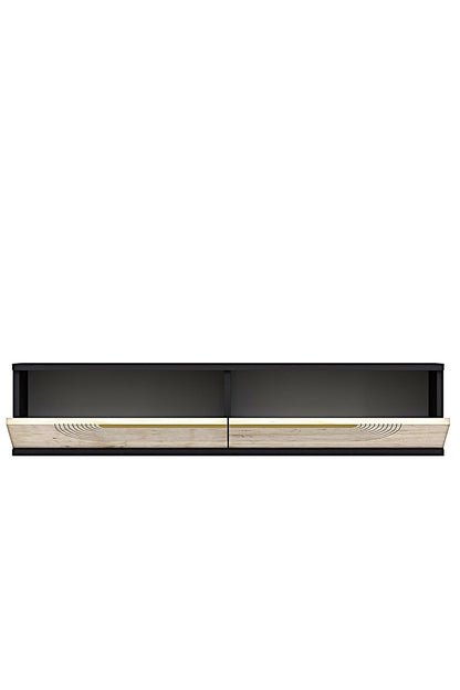 Συρταριέρα 120x25.5x29.6 εκ Ανθρακί / Travertine / Χρυσό 555CHM1602