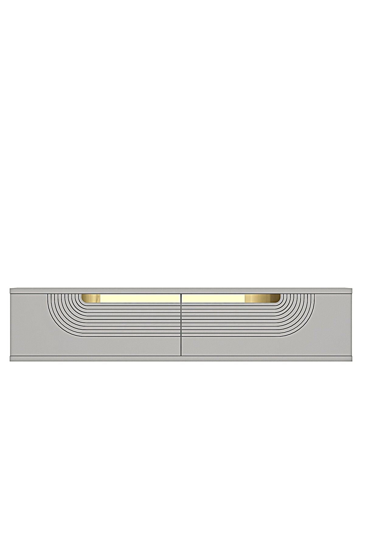 Συρταριέρα 120x25.5x29.6 εκ Λευκό / Χρυσό 555CHM1604