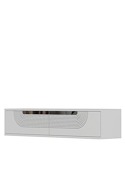 Συρταριέρα 120x25.5x29.6 εκ Λευκό / Ασημί 555CHM1605