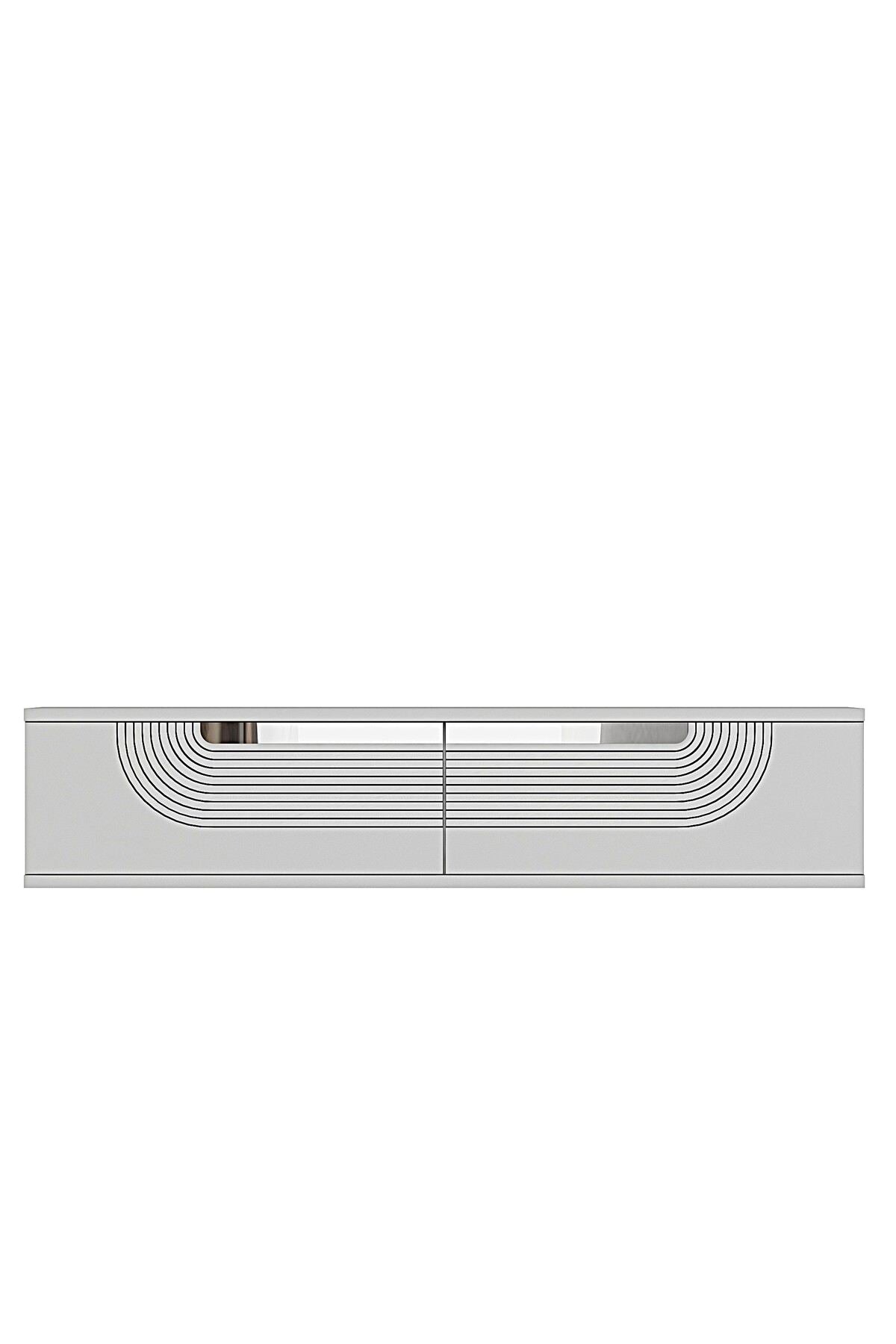 Συρταριέρα 120x25.5x29.6 εκ Λευκό / Ασημί 555CHM1605