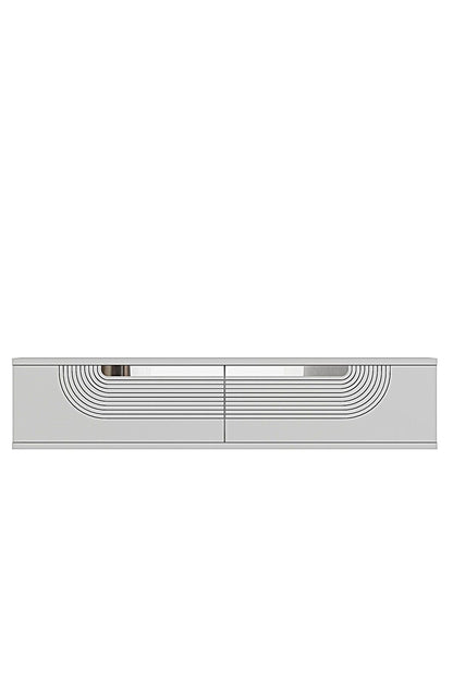 Συρταριέρα 120x25.5x29.6 εκ Λευκό / Ασημί 555CHM1605