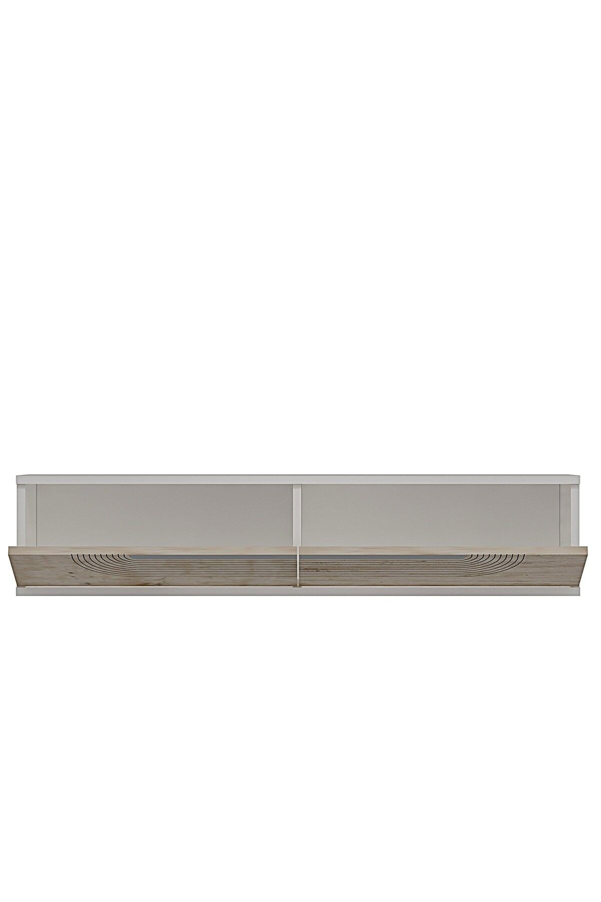 Συρταριέρα 120x25.5x29.6 εκ Λευκό / Travertine / Ασημί 555CHM1607