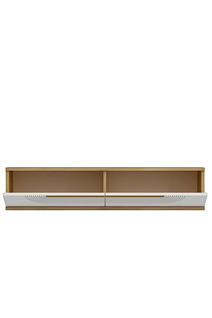 Συρταριέρα 120x25.5x29.6 εκ Δρυς Sapphire / Λευκό / Χρυσό 555CHM1608