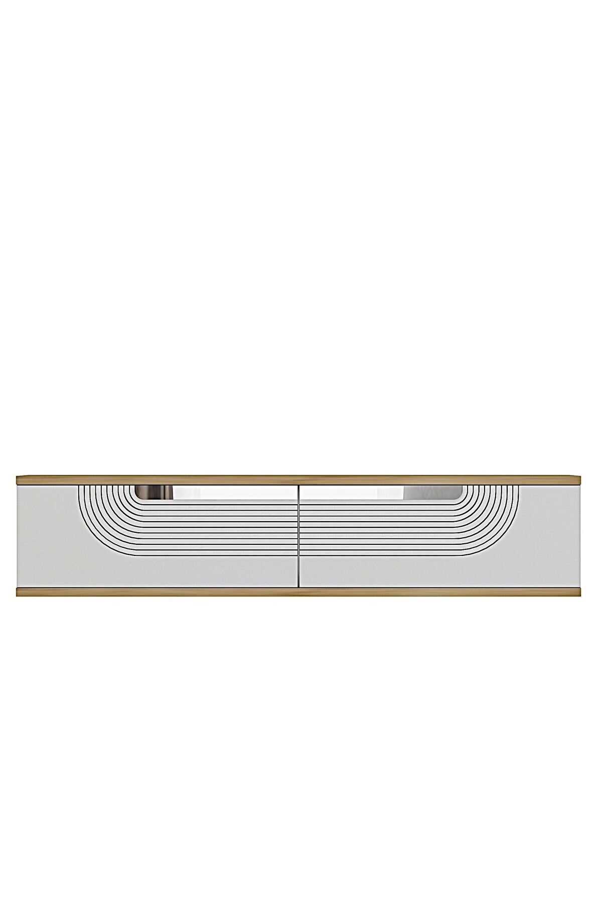 Συρταριέρα 120x25.5x29.6 εκ Δρυς Sapphire / Λευκό / Ασημί 555CHM1609