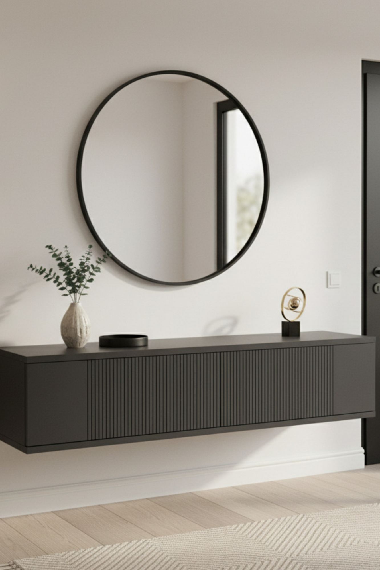 Συρταριέρα 120x25.5x29.6 εκ Ανθρακί 555CHM1610