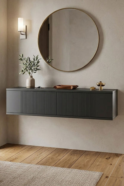 Συρταριέρα 120x25.5x29.6 εκ Ανθρακί 555CHM1610