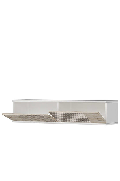 Συρταριέρα 120x25.5x29.6 εκ Λευκό / Travertine 555CHM1612
