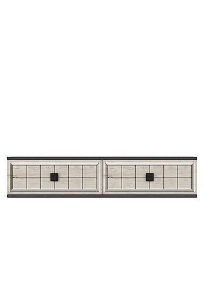 Συρταριέρα 120x25.5x29.6 εκ Ανθρακί / Travertine 555CHM1614