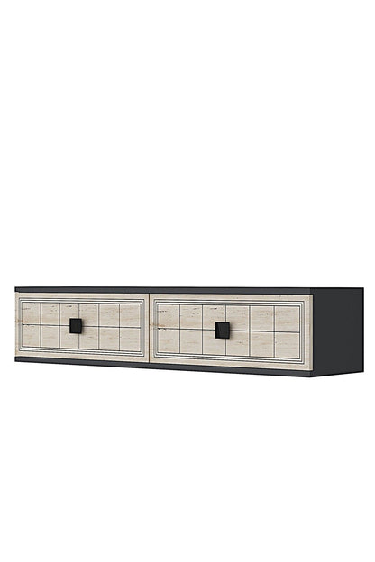 Συρταριέρα 120x25.5x29.6 εκ Ανθρακί / Travertine 555CHM1614
