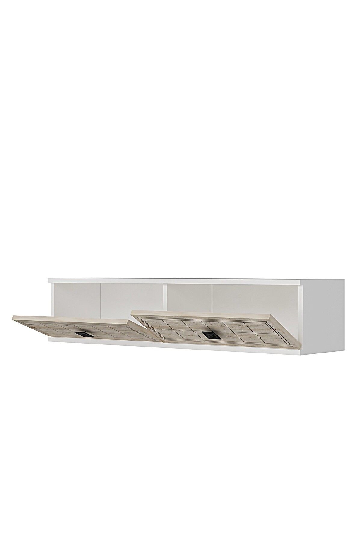Συρταριέρα 120x25.5x29.6 εκ Λευκό / Travertine 555CHM1616