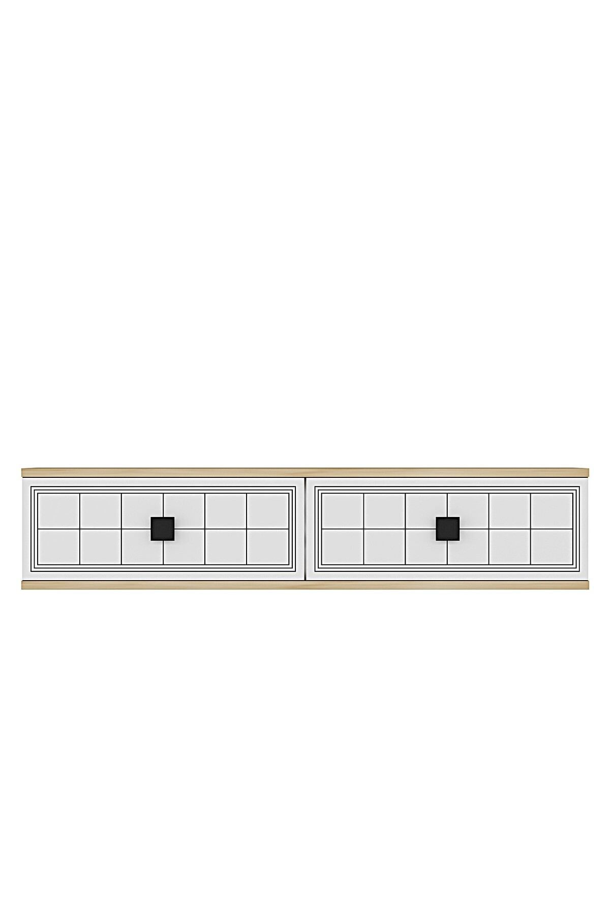 Συρταριέρα 120x25.5x29.6 εκ Δρυς Sapphire / Λευκό 555CHM1617