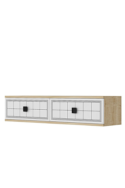 Συρταριέρα 120x25.5x29.6 εκ Δρυς Sapphire / Λευκό 555CHM1617