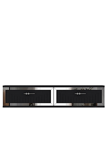 Συρταριέρα 120x25.5x29.6 εκ Ανθρακί / Ασημί 555CHM1619