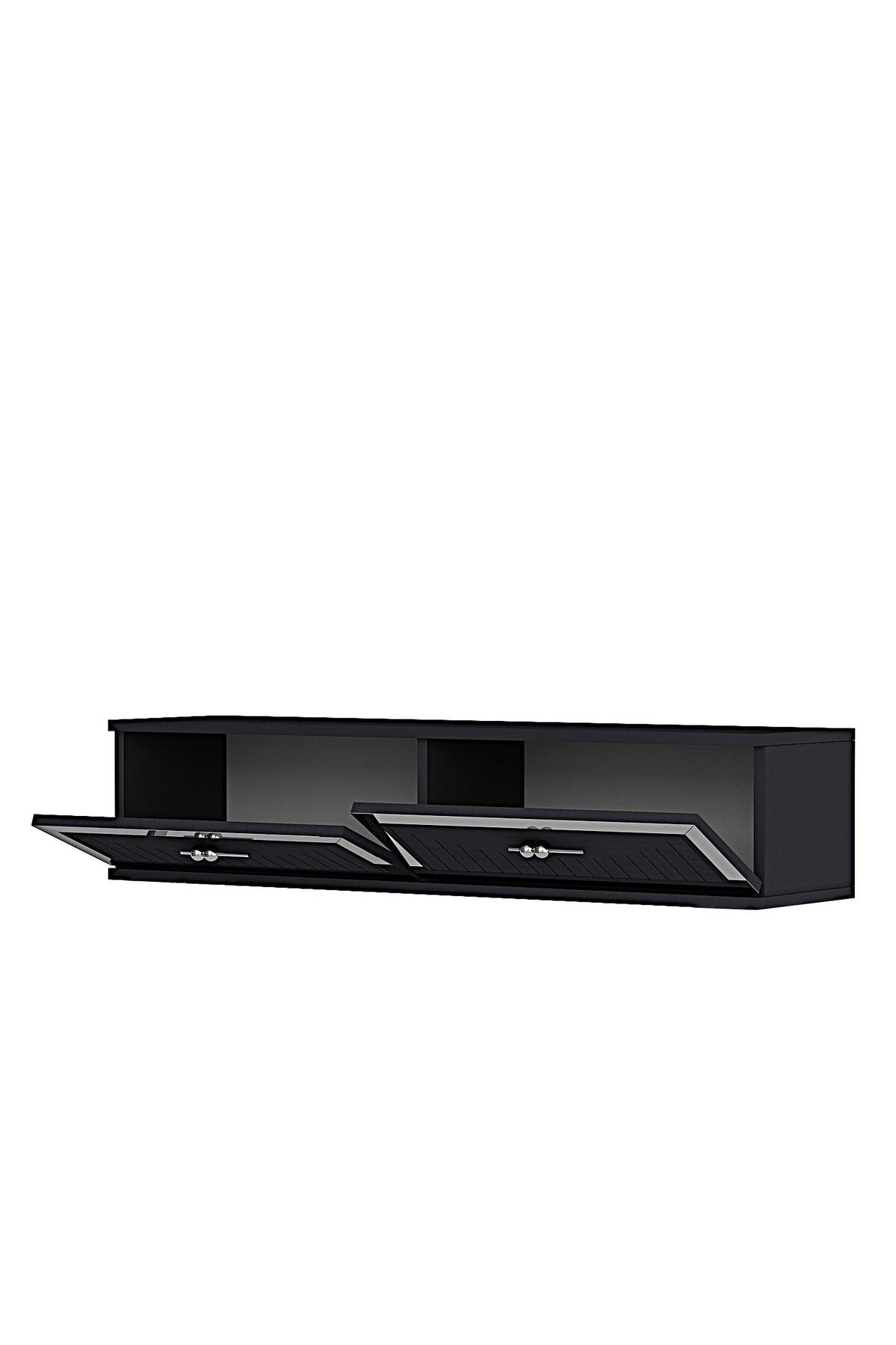 Συρταριέρα 120x25.5x29.6 εκ Ανθρακί / Ασημί 555CHM1619