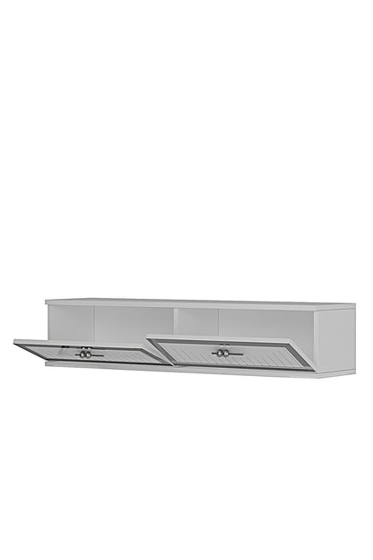 Συρταριέρα 120x25.5x29.6 εκ Λευκό / Ασημί 555CHM1621