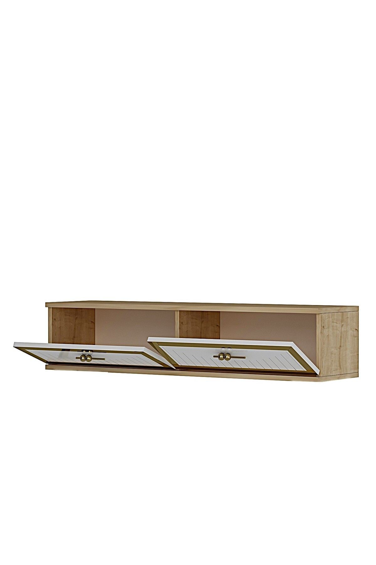 Συρταριέρα 120x25.5x29.6 εκ Δρυς Sapphire / Λευκό / Χρυσό 555CHM1622