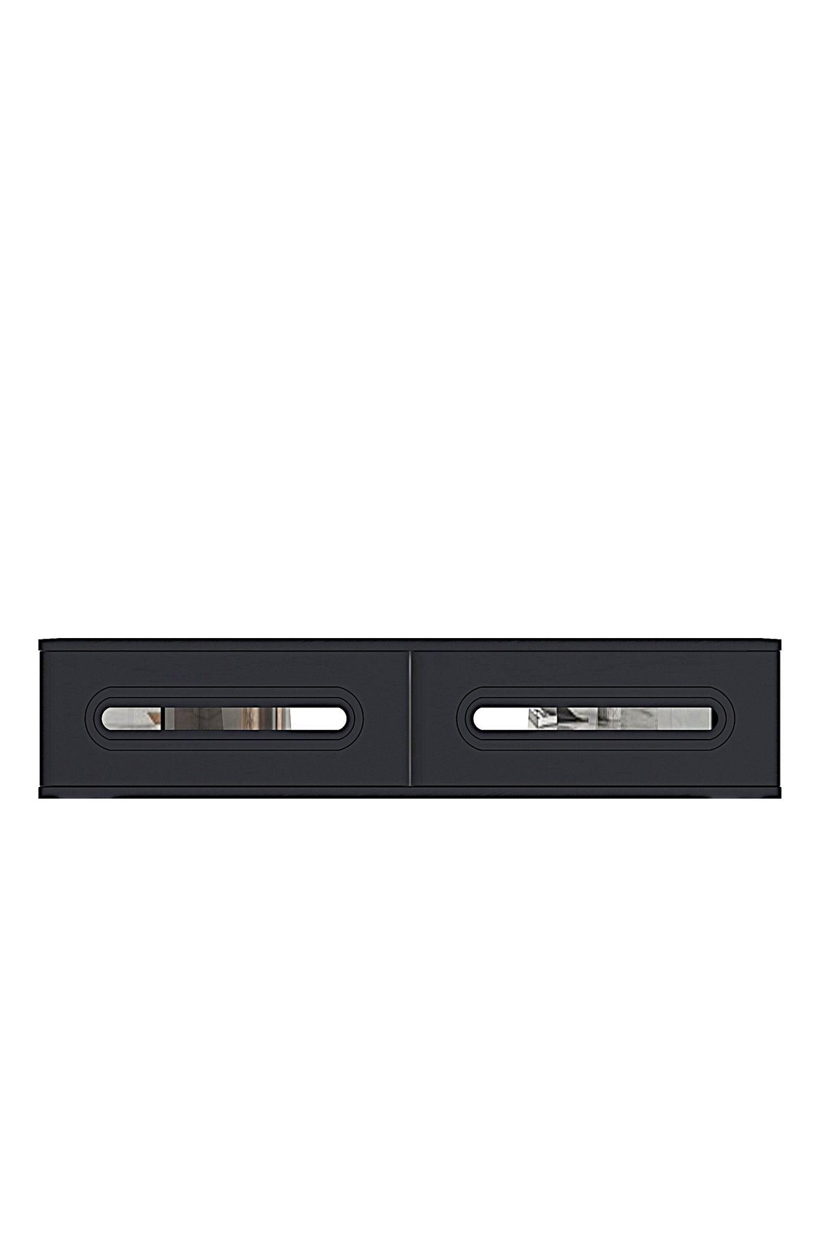 Συρταριέρα 120x25.5x29.6 εκ Ανθρακί / Ασημί 555CHM1625