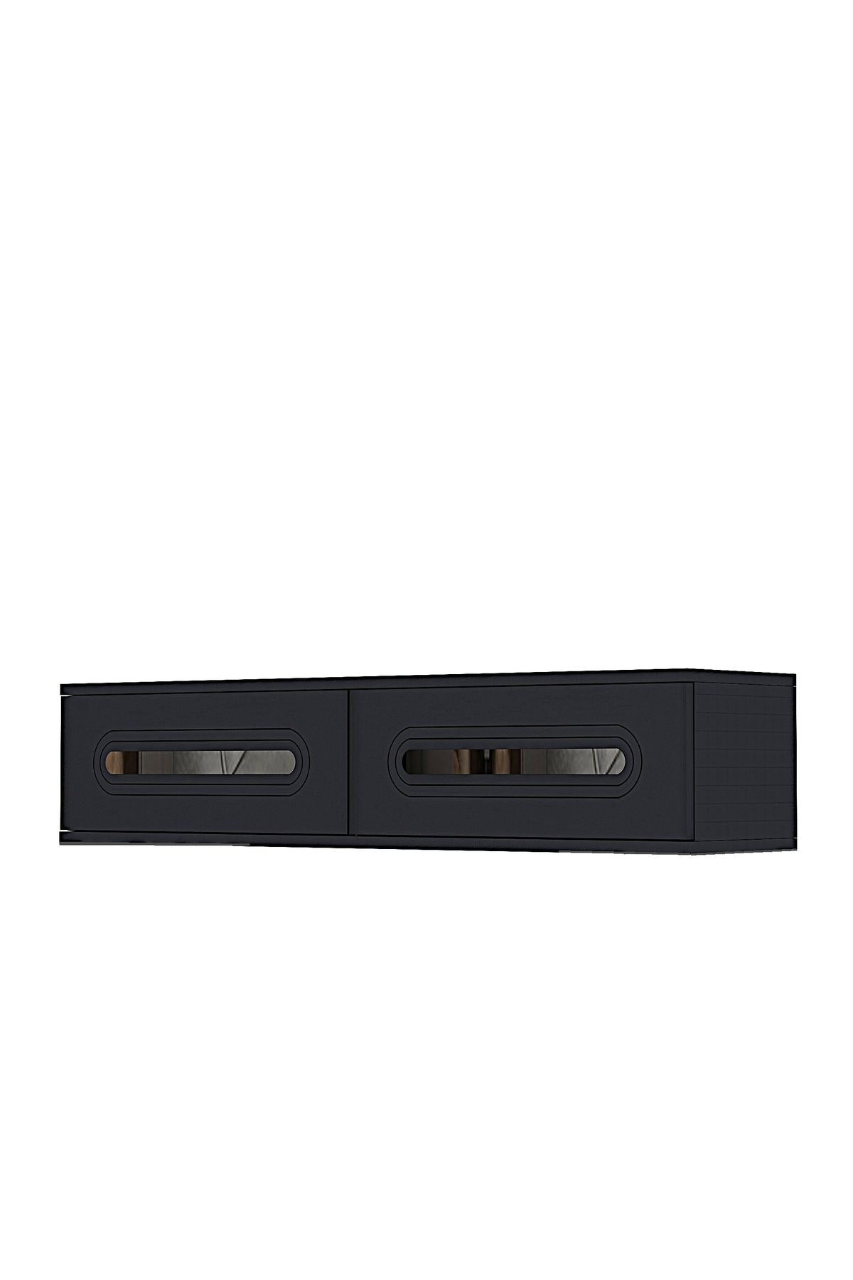 Συρταριέρα 120x25.5x29.6 εκ Ανθρακί / Ασημί 555CHM1625