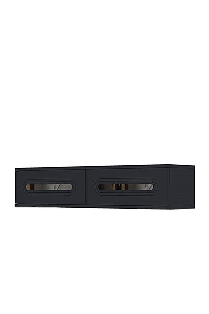 Συρταριέρα 120x25.5x29.6 εκ Ανθρακί / Ασημί 555CHM1625