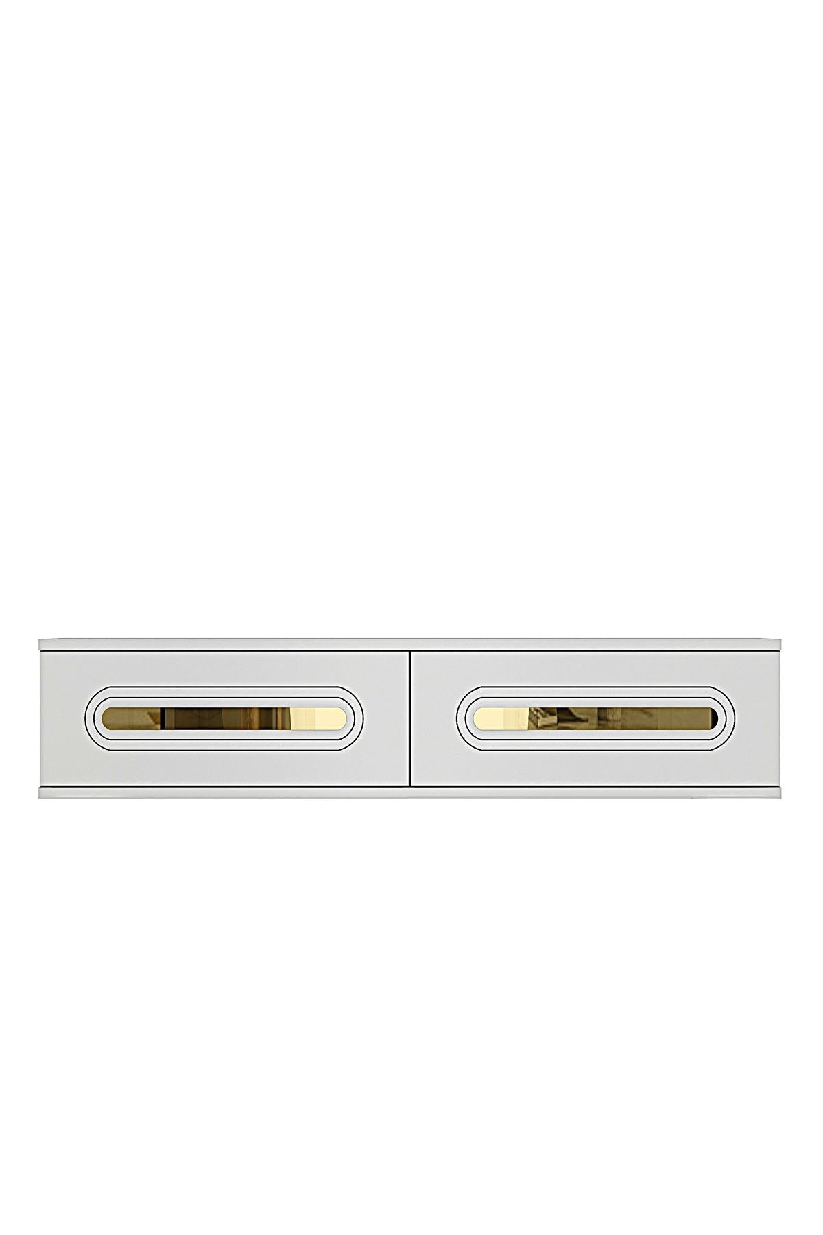 Συρταριέρα 120x25.5x29.6 εκ Λευκό / Χρυσό 555CHM1628