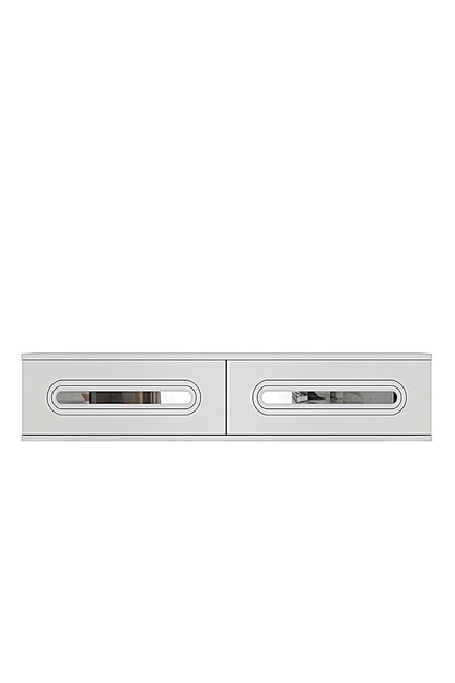 Συρταριέρα 120x25.5x29.6 εκ Λευκό / Ασημί 555CHM1629
