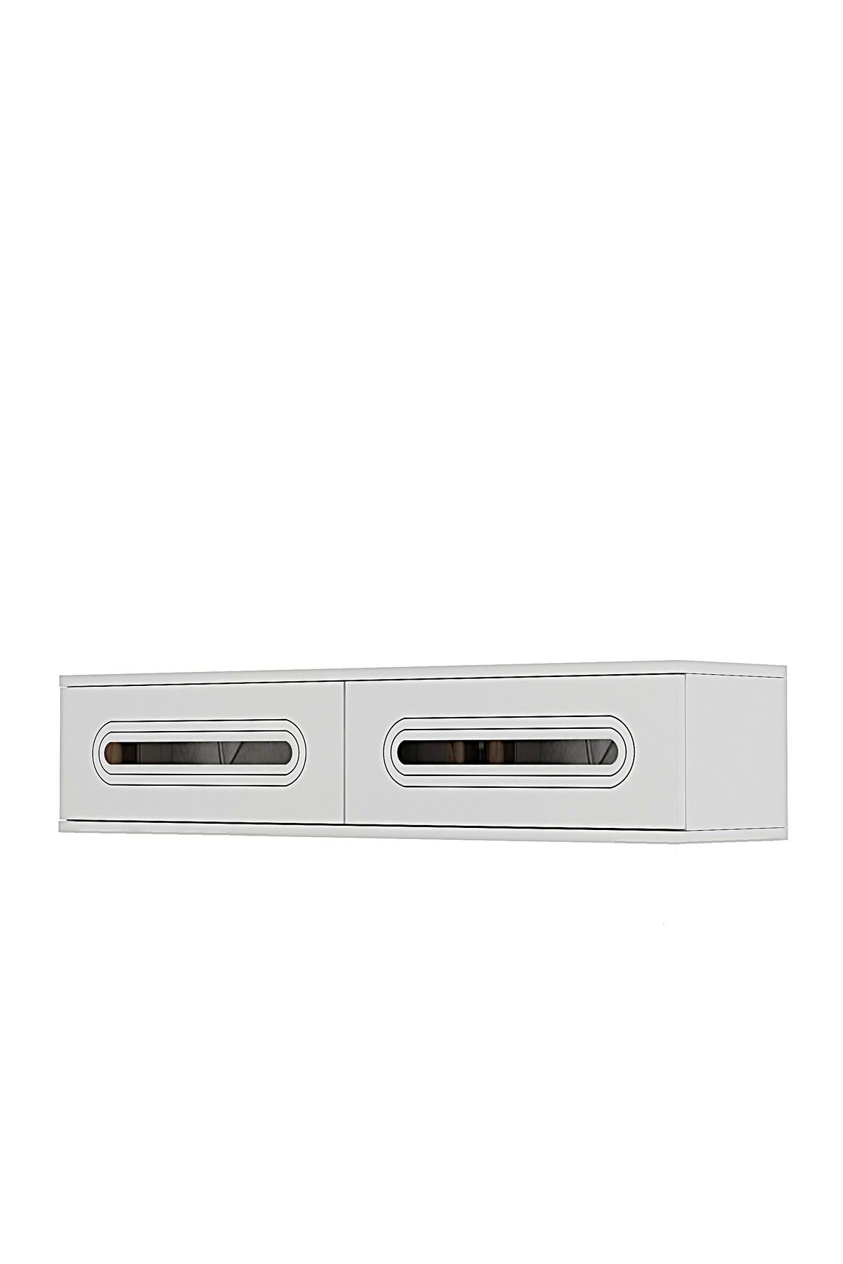 Συρταριέρα 120x25.5x29.6 εκ Λευκό / Ασημί 555CHM1629