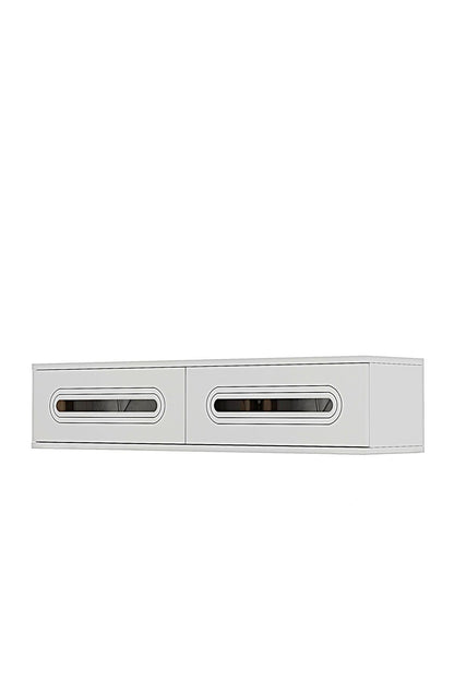 Συρταριέρα 120x25.5x29.6 εκ Λευκό / Ασημί 555CHM1629