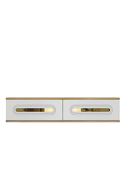 Συρταριέρα 120x25.5x29.6 εκ Δρυς Sapphire / Λευκό / Χρυσό 555CHM1632
