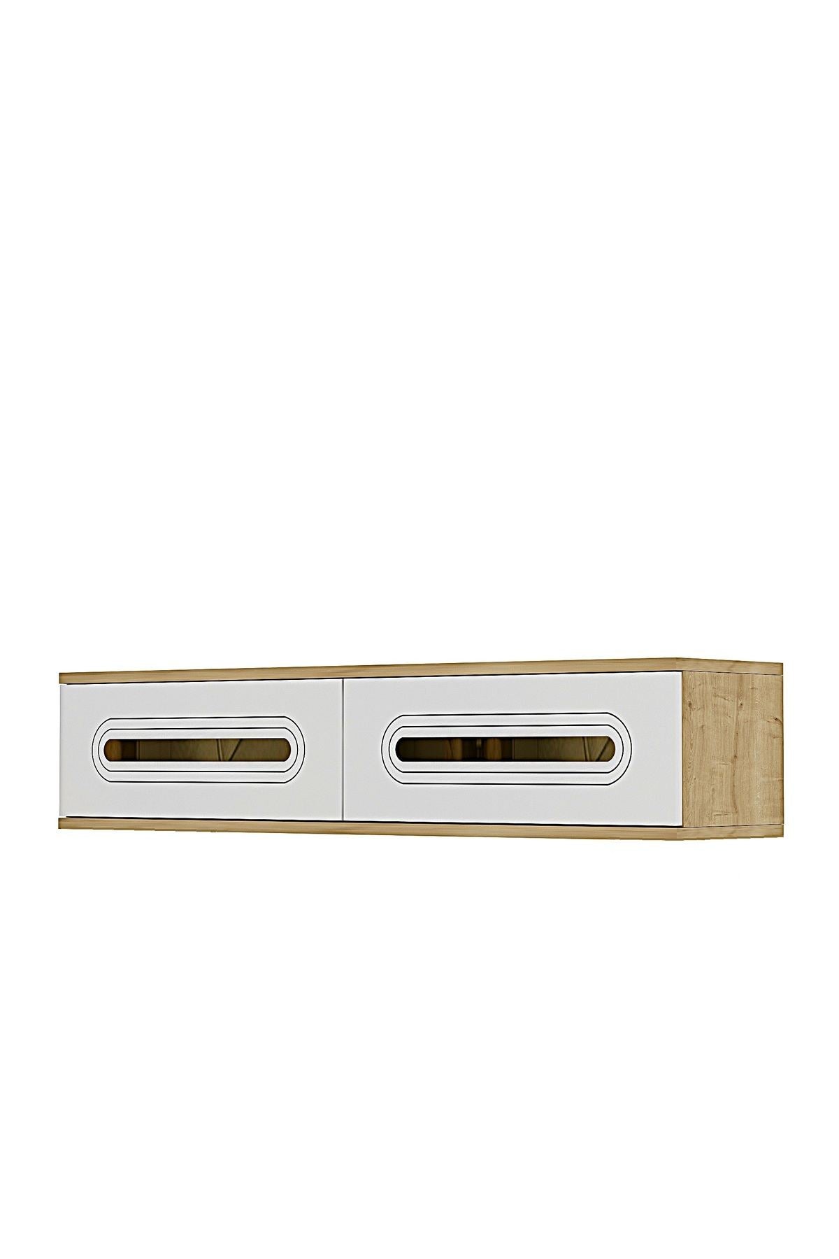 Συρταριέρα 120x25.5x29.6 εκ Δρυς Sapphire / Λευκό / Χρυσό 555CHM1632