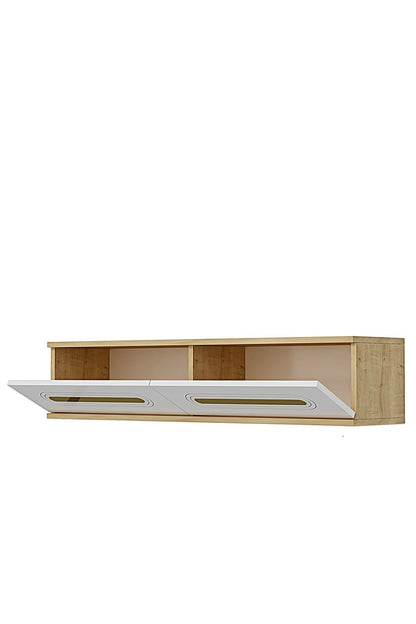 Συρταριέρα 120x25.5x29.6 εκ Δρυς Sapphire / Λευκό / Χρυσό 555CHM1632