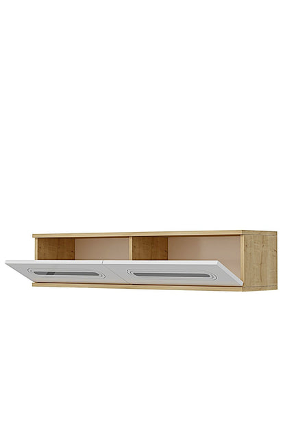 Συρταριέρα 120x25.5x29.6 εκ Δρυς Sapphire / Λευκό / Ασημί 555CHM1633