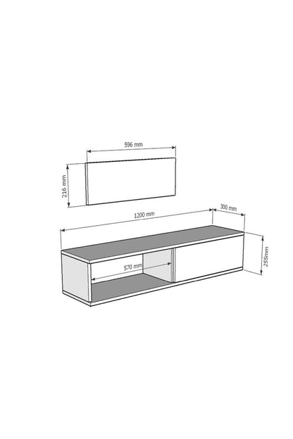 Συρταριέρα 120x25.5x29.6 εκ Δρυς Sapphire / Λευκό / Ασημί 555CHM1633