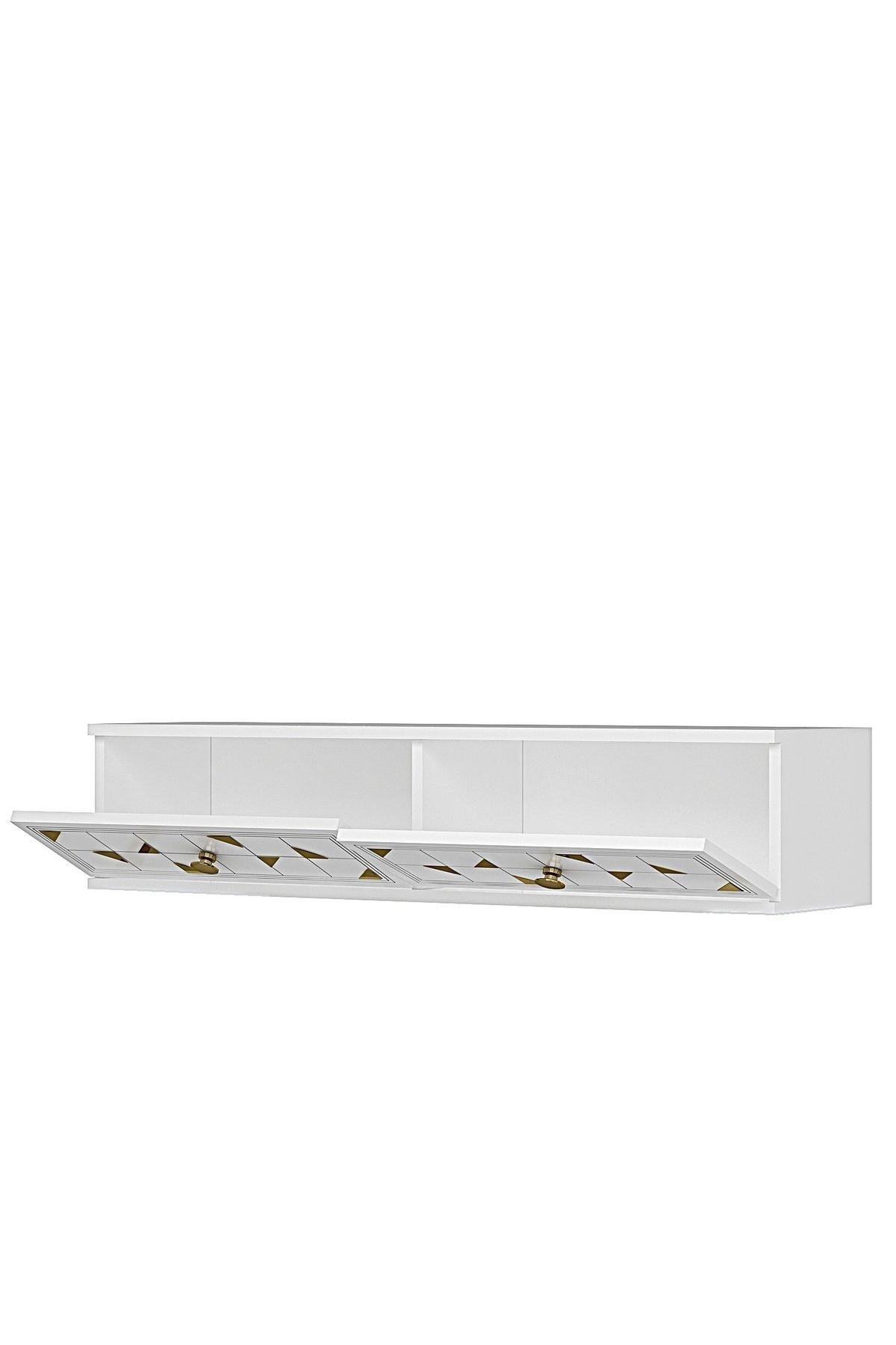 Συρταριέρα 120x25.5x29.6 εκ Λευκό / Χρυσό 555CHM1638