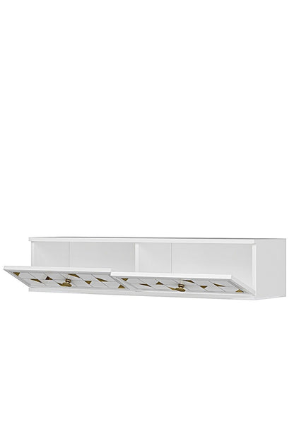 Συρταριέρα 120x25.5x29.6 εκ Λευκό / Χρυσό 555CHM1638